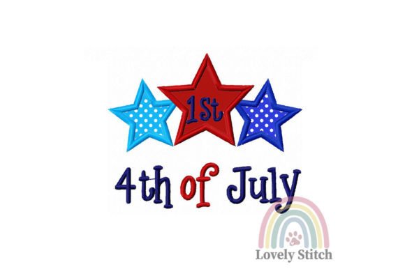Adorable 4th of July Embroidery Design