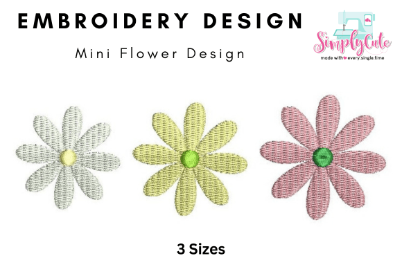 Adorable Mini Small Flower Embroidery Design