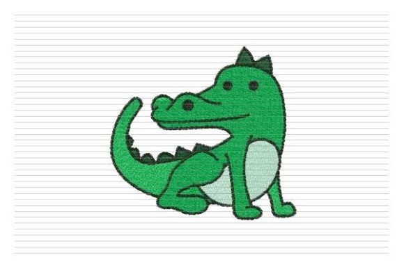 Charming Baby Crocodile Embroidery for Holidays