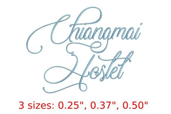 Chiangmai Hostel Embroidery Font Review