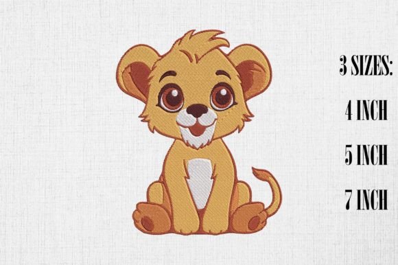 Cute Lion Cub Embroidery Design Review