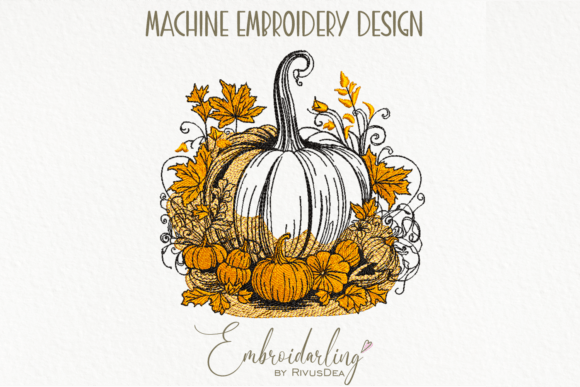 Fall Pumpkins: A Cozy Embroidery Design