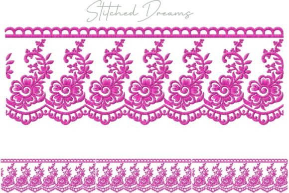 Floral Borders Embroidery Pack: A Festive Touch