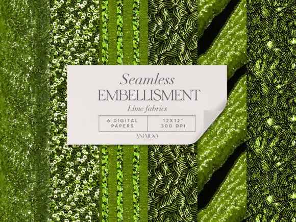 Green Embroidery Sequin Fabric Paper Review