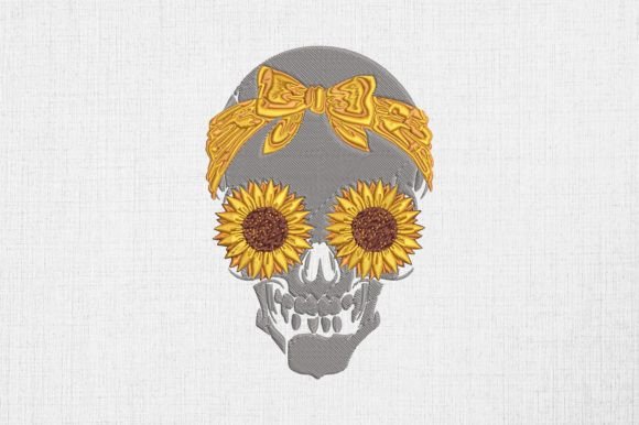 Hippie Sunflower Skull: A Versatile Boho Design
