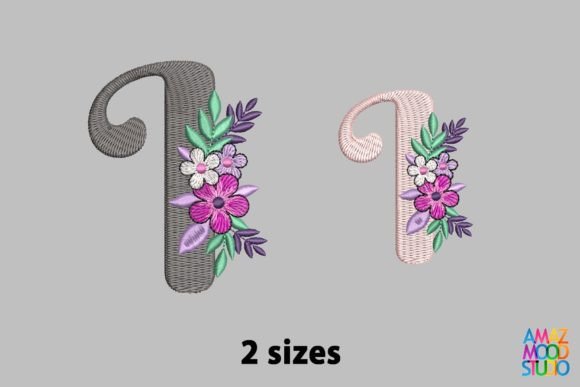Letter I Floral Monogram: A Modern Holiday Embellishment