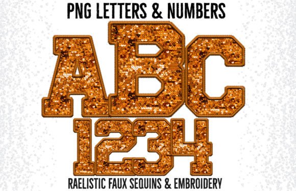 Orange Faux Sequins Embroidery Letters Review