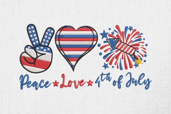 Peace Love 4th of July Independence Day
