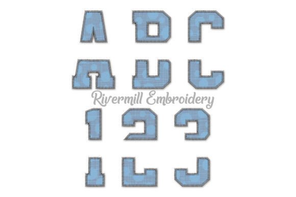 Review: 4 Split Varsity Zig Zag Embroidery Font