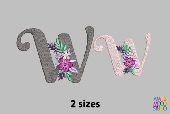 Review: Letter W Floral Monogram for Apparel