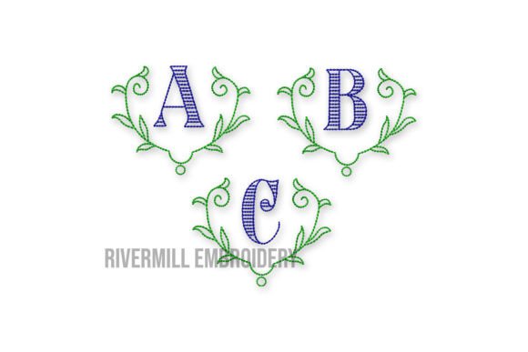 Review of 2 1 2 Aston Monogram Embroidery Font