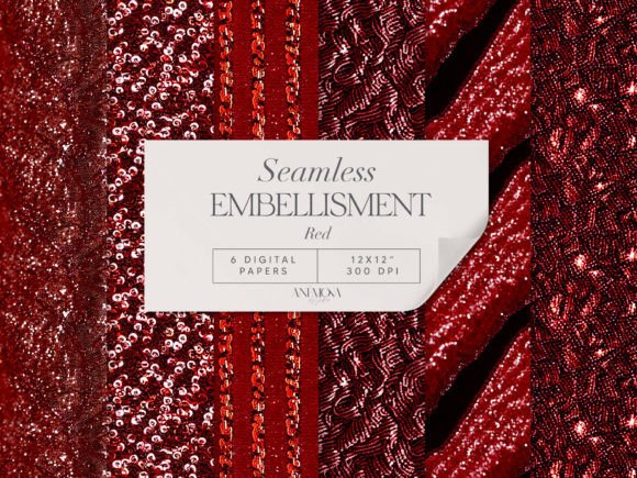 Review: Red Embroidery Sequin Fabric Paper