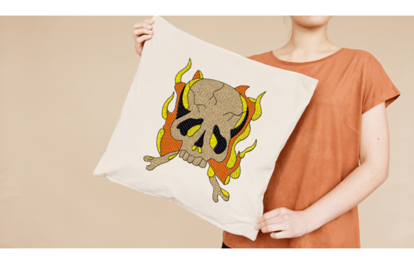 Skull Embroidery Design: A Versatile and Detailed Addition