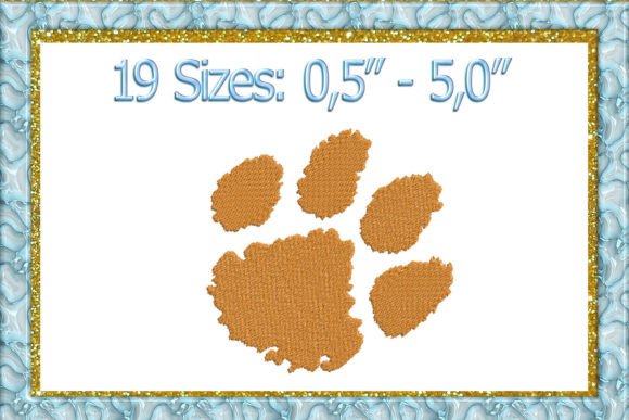 Tiger Paw Print: A Versatile Embroidery Design